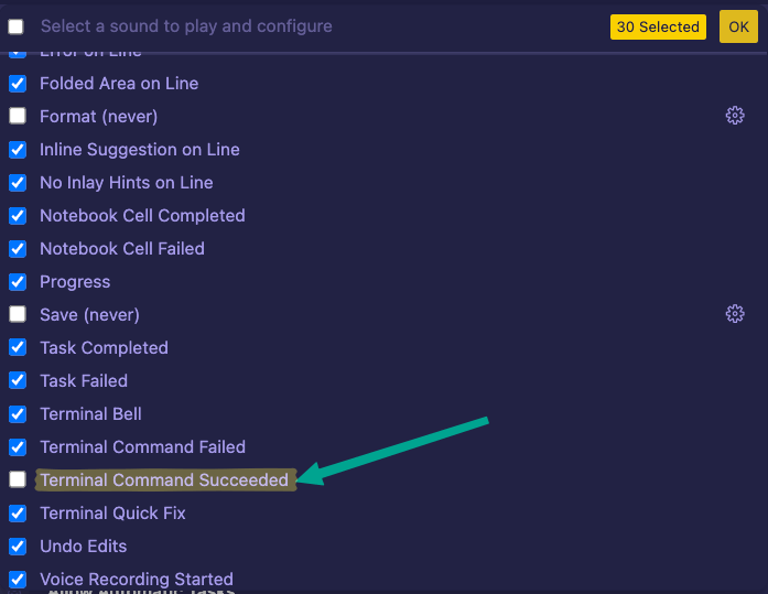 Cursor disable terminal sounds