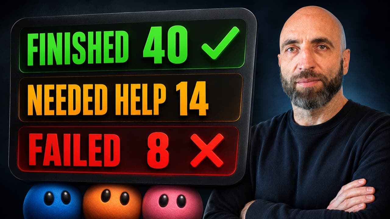 Grok Bot after 67 real jobs: 40 finished, 14 needed help, 8 failed